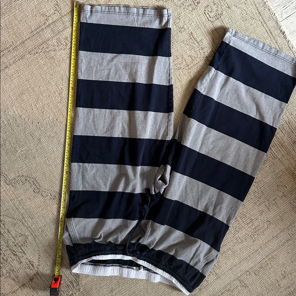 ANTHROPOLOGIE Blue and Navy sweatpants. Draw string waist XL - Picture 3 of 4